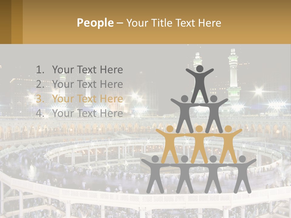 A Large Building With A Lot Of Lights In It PowerPoint Template