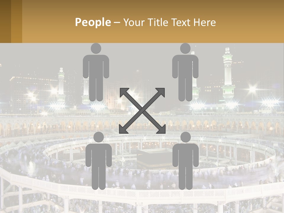 A Large Building With A Lot Of Lights In It PowerPoint Template