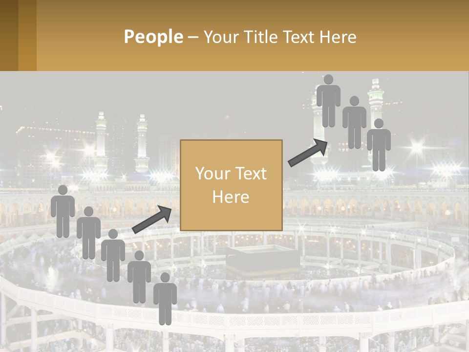 A Large Building With A Lot Of Lights In It PowerPoint Template