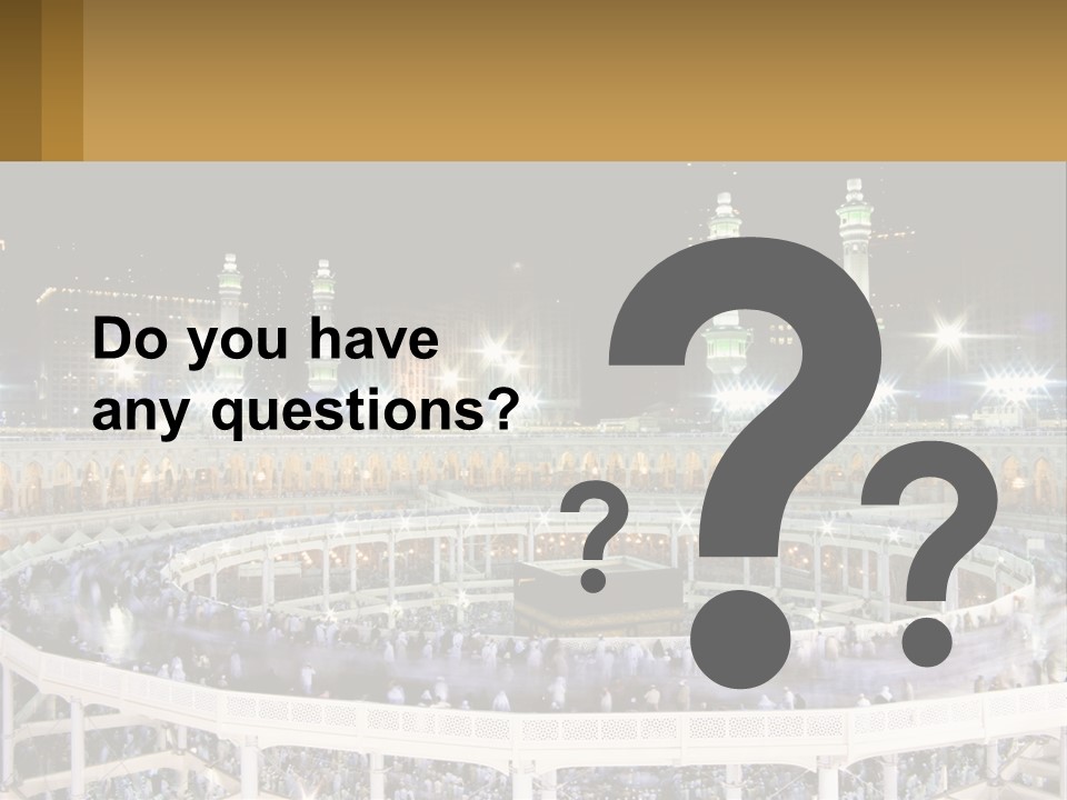 A Large Building With A Lot Of Lights In It PowerPoint Template