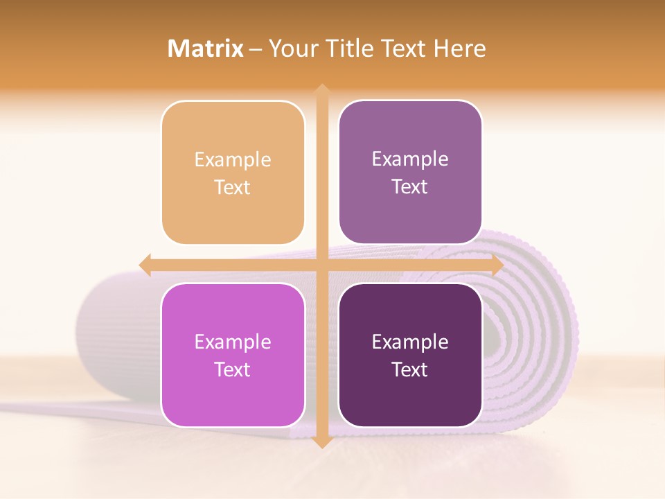 A Yoga Mat On A Table With A White Background PowerPoint Template