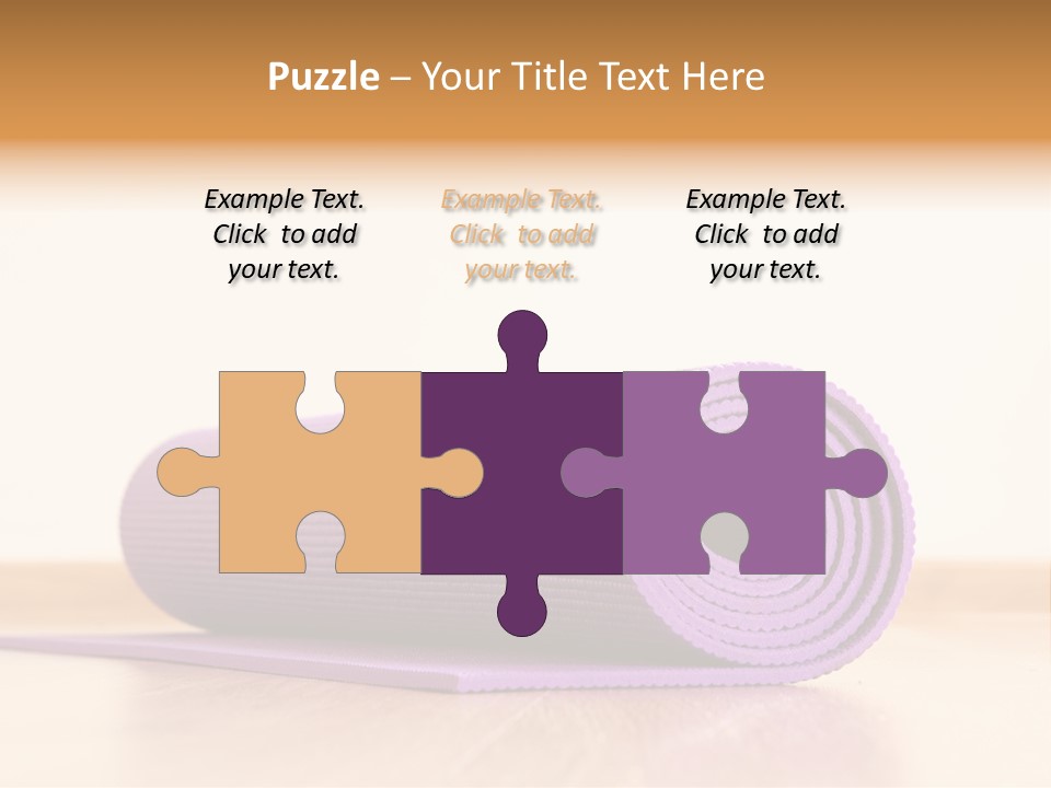 A Yoga Mat On A Table With A White Background PowerPoint Template