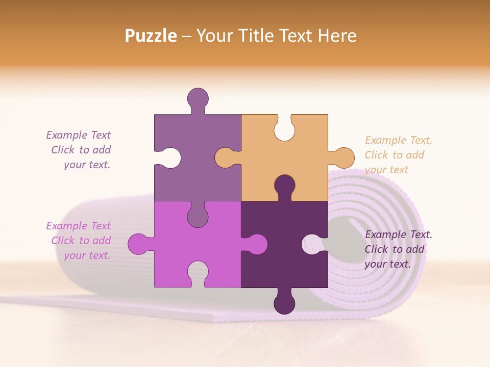 A Yoga Mat On A Table With A White Background PowerPoint Template