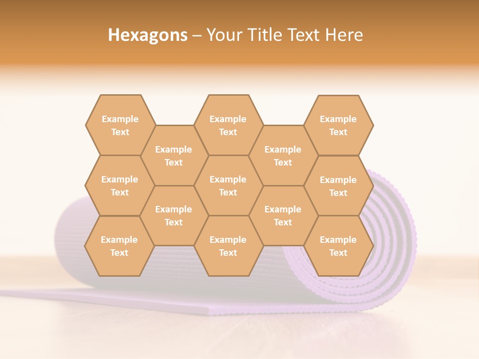 A Yoga Mat On A Table With A White Background PowerPoint Template