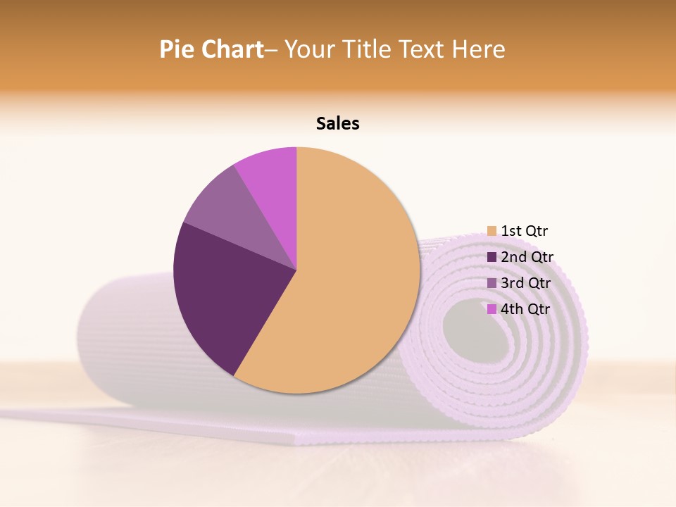 A Yoga Mat On A Table With A White Background PowerPoint Template