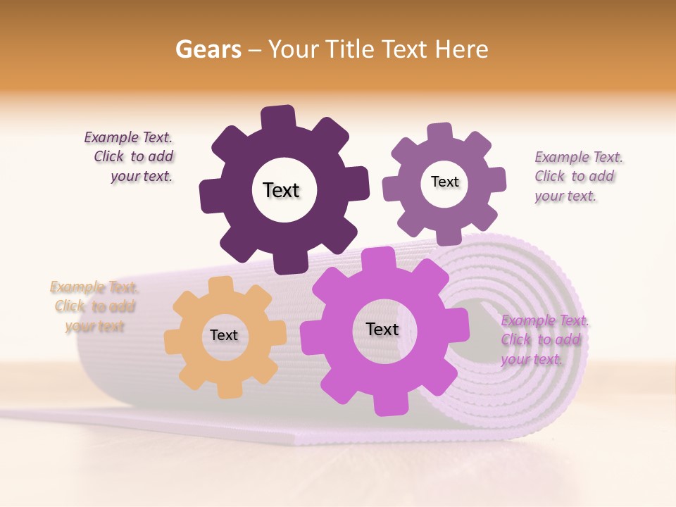 A Yoga Mat On A Table With A White Background PowerPoint Template