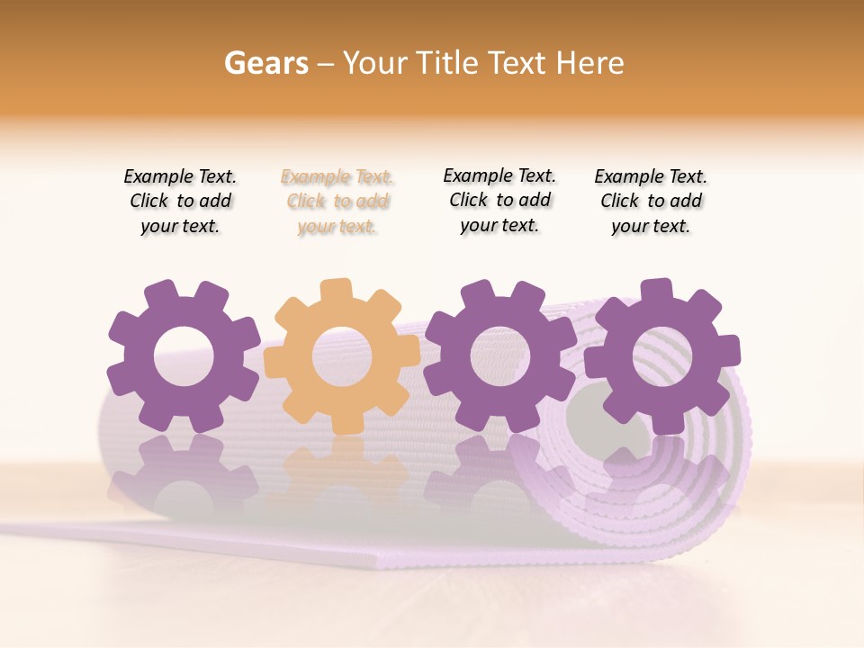 A Yoga Mat On A Table With A White Background PowerPoint Template