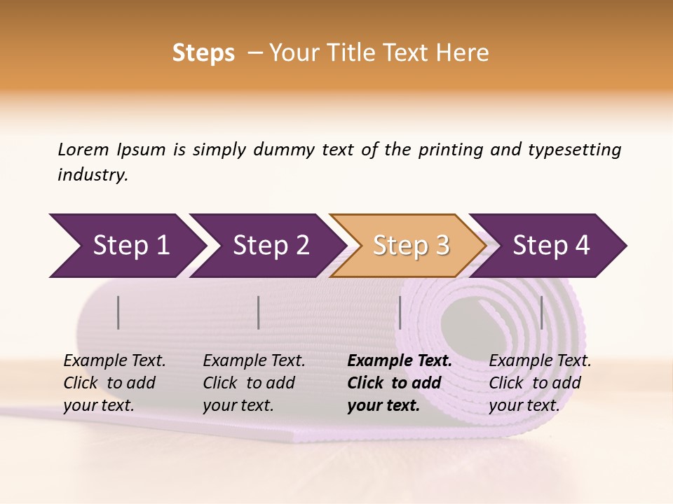 A Yoga Mat On A Table With A White Background PowerPoint Template