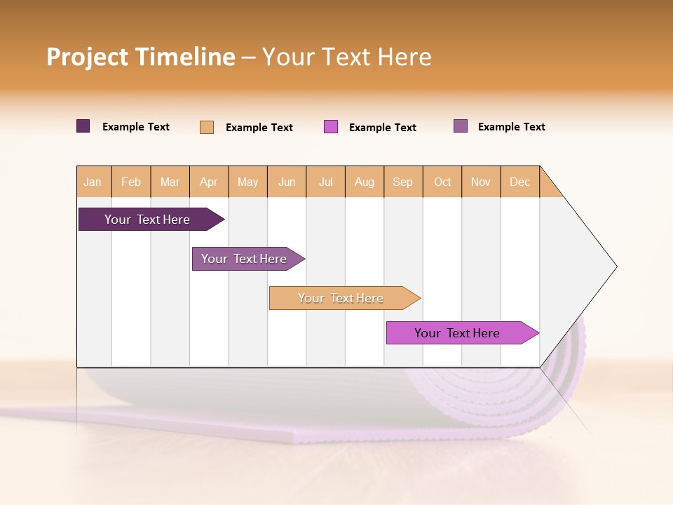 A Yoga Mat On A Table With A White Background PowerPoint Template