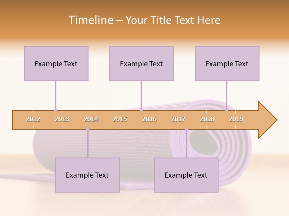 A Yoga Mat On A Table With A White Background PowerPoint Template
