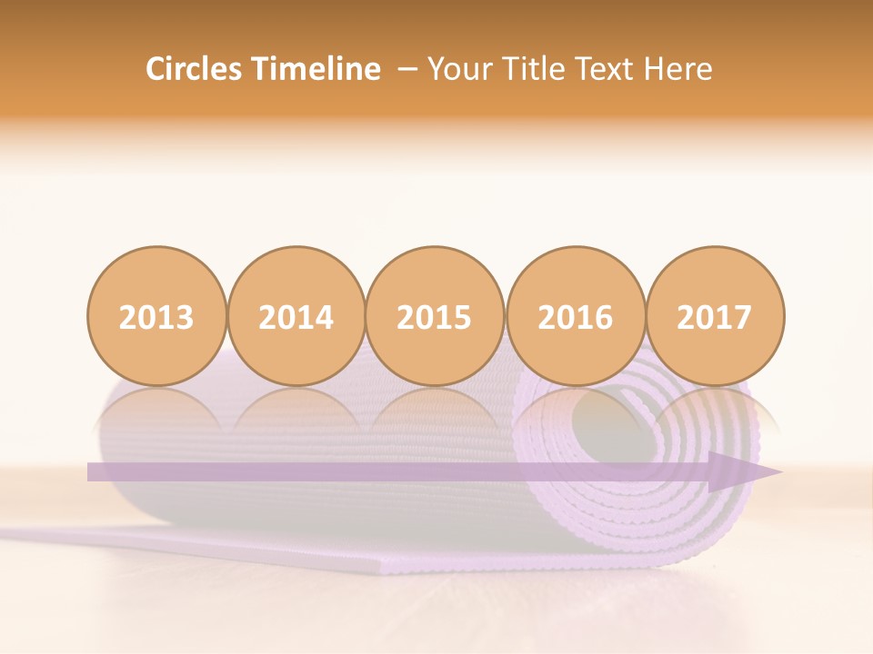 A Yoga Mat On A Table With A White Background PowerPoint Template