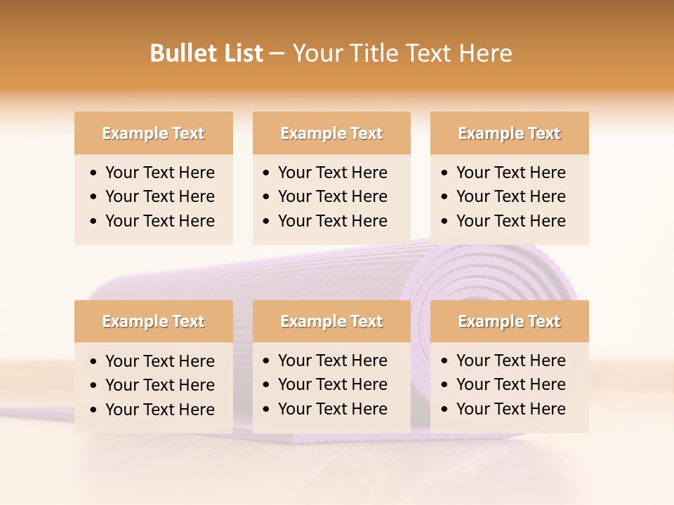 A Yoga Mat On A Table With A White Background PowerPoint Template