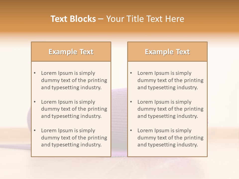 A Yoga Mat On A Table With A White Background PowerPoint Template
