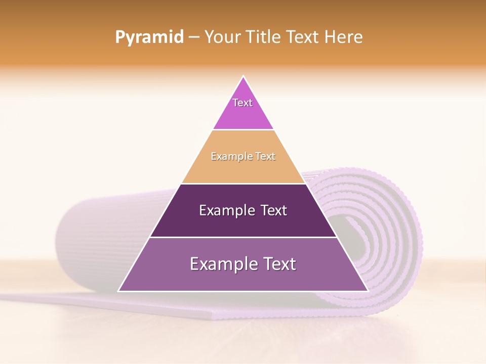 A Yoga Mat On A Table With A White Background PowerPoint Template