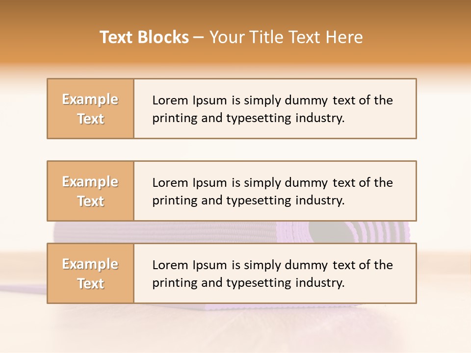 A Yoga Mat On A Table With A White Background PowerPoint Template