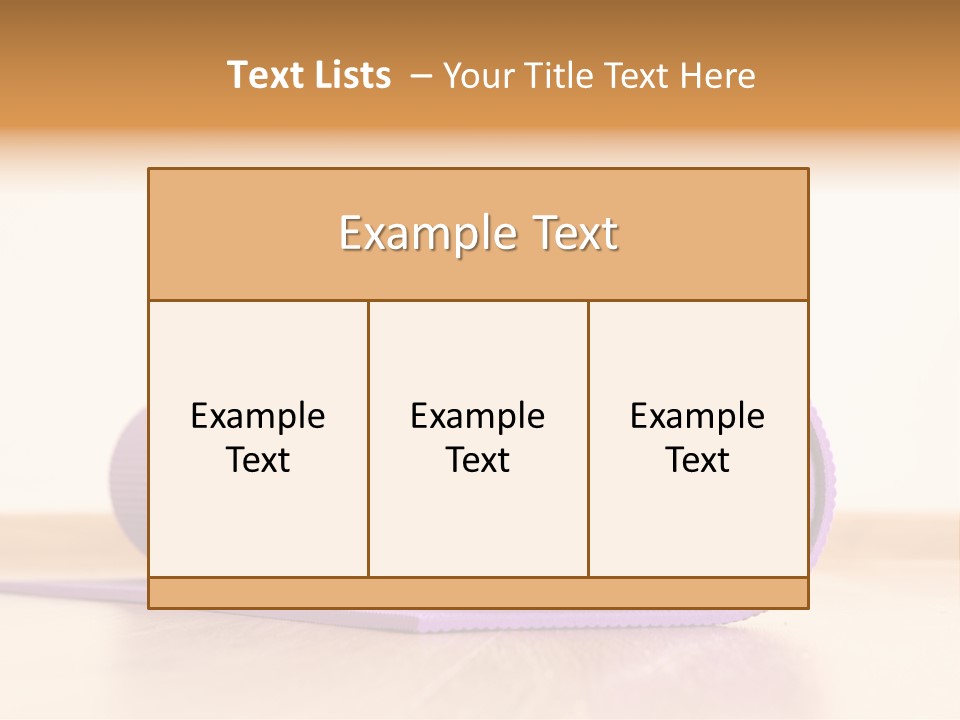 A Yoga Mat On A Table With A White Background PowerPoint Template