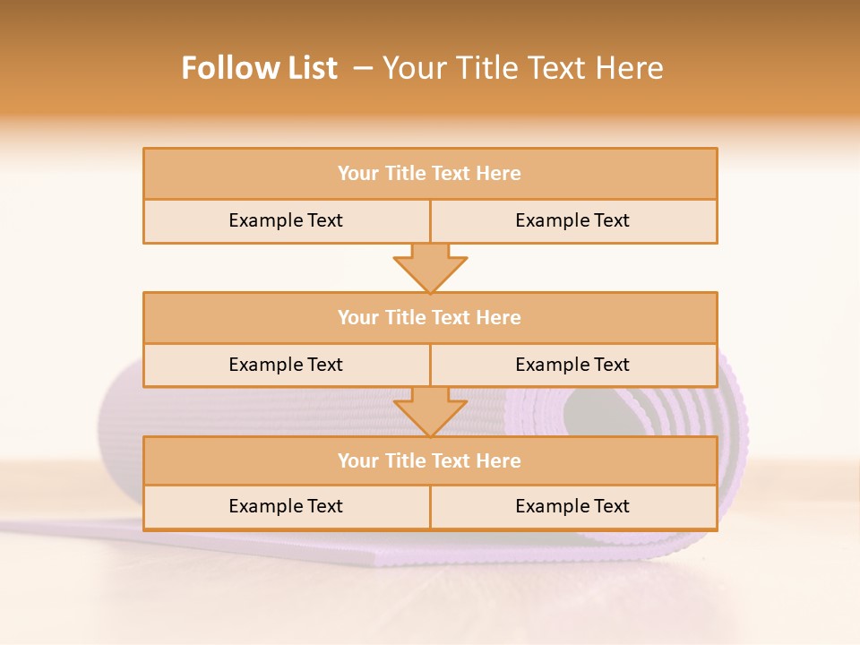 A Yoga Mat On A Table With A White Background PowerPoint Template