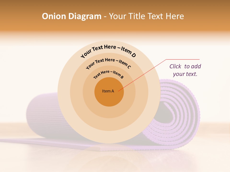 A Yoga Mat On A Table With A White Background PowerPoint Template