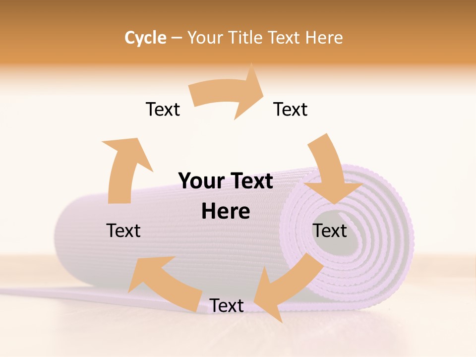 A Yoga Mat On A Table With A White Background PowerPoint Template