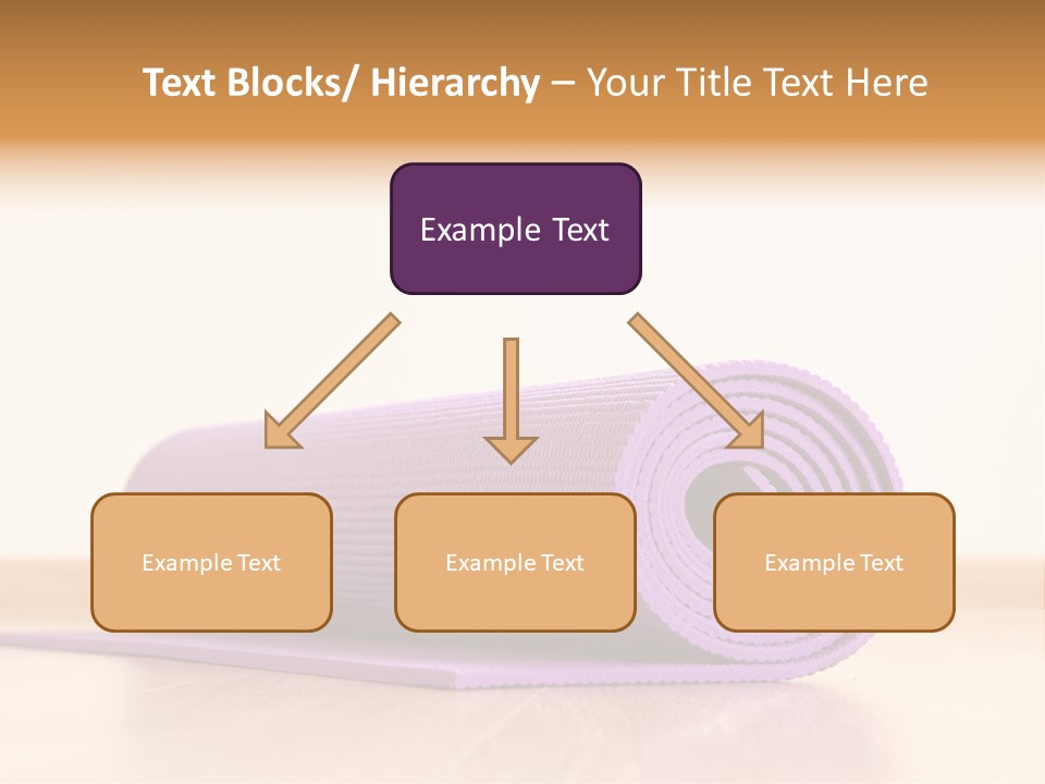 A Yoga Mat On A Table With A White Background PowerPoint Template