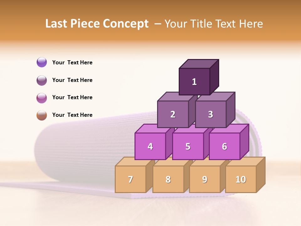 A Yoga Mat On A Table With A White Background PowerPoint Template