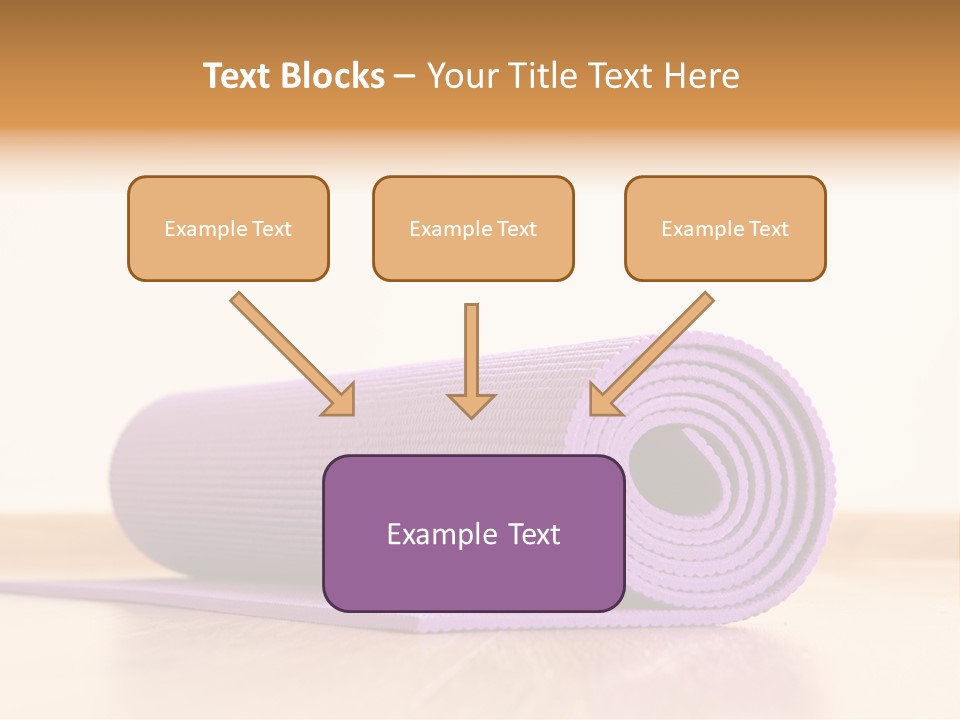 A Yoga Mat On A Table With A White Background PowerPoint Template