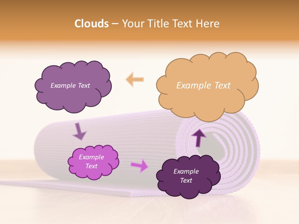 A Yoga Mat On A Table With A White Background PowerPoint Template