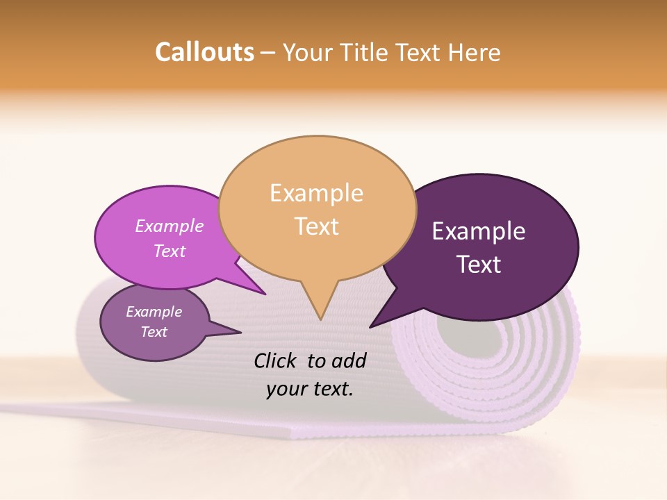 A Yoga Mat On A Table With A White Background PowerPoint Template