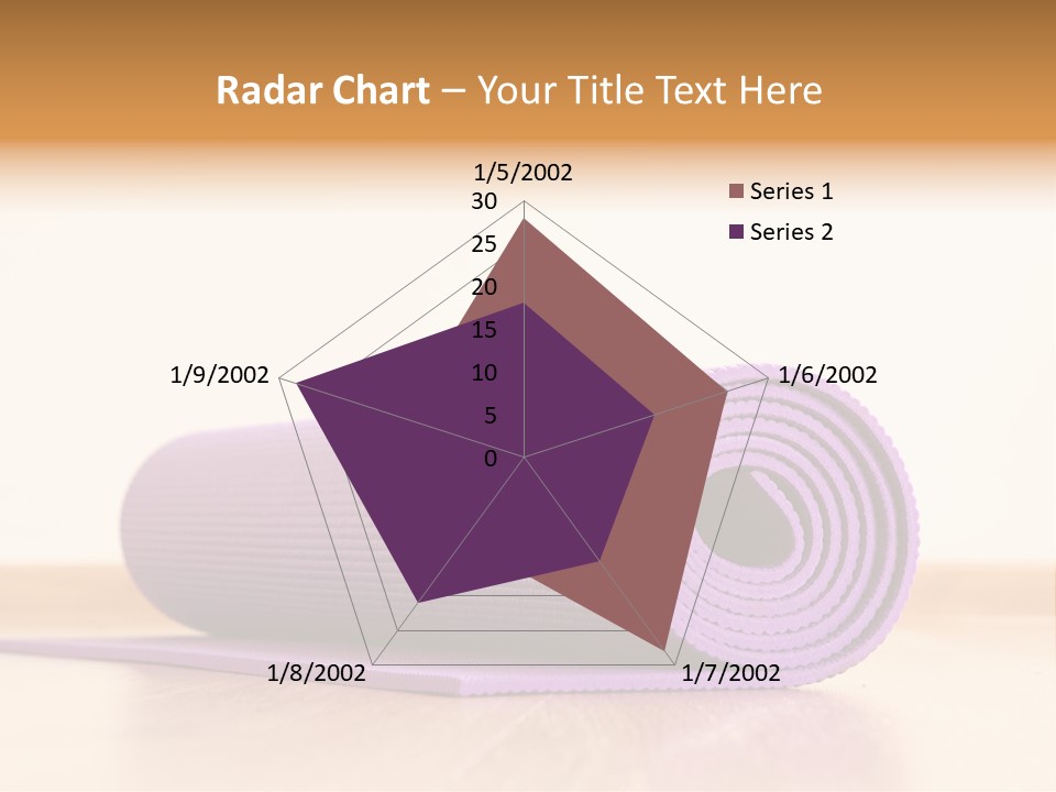 A Yoga Mat On A Table With A White Background PowerPoint Template