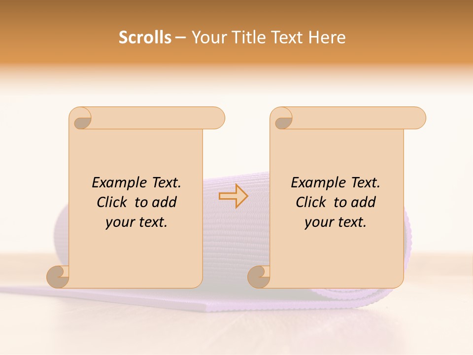 A Yoga Mat On A Table With A White Background PowerPoint Template