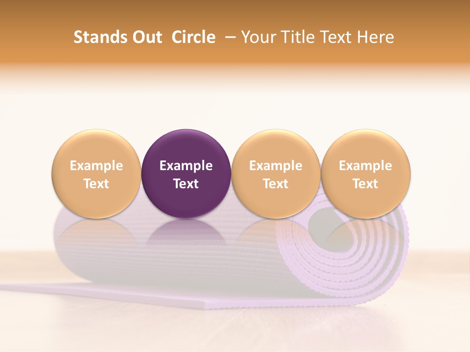A Yoga Mat On A Table With A White Background PowerPoint Template