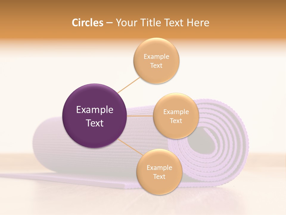 A Yoga Mat On A Table With A White Background PowerPoint Template