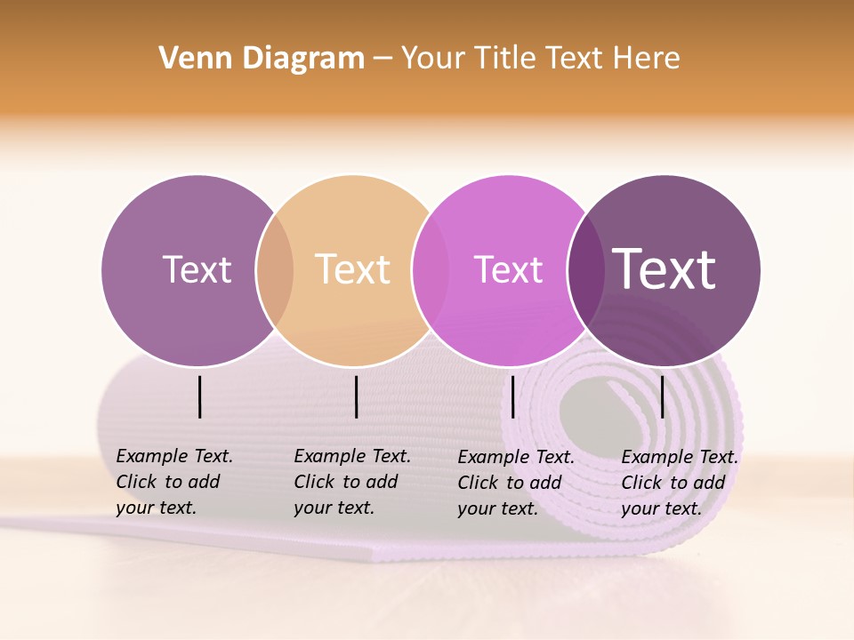 A Yoga Mat On A Table With A White Background PowerPoint Template