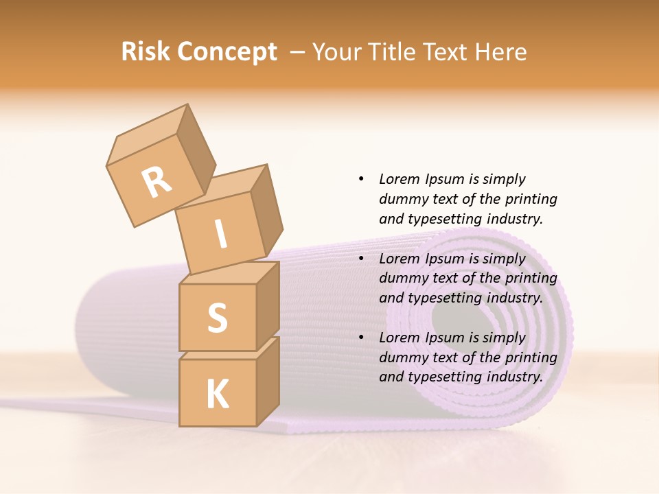 A Yoga Mat On A Table With A White Background PowerPoint Template