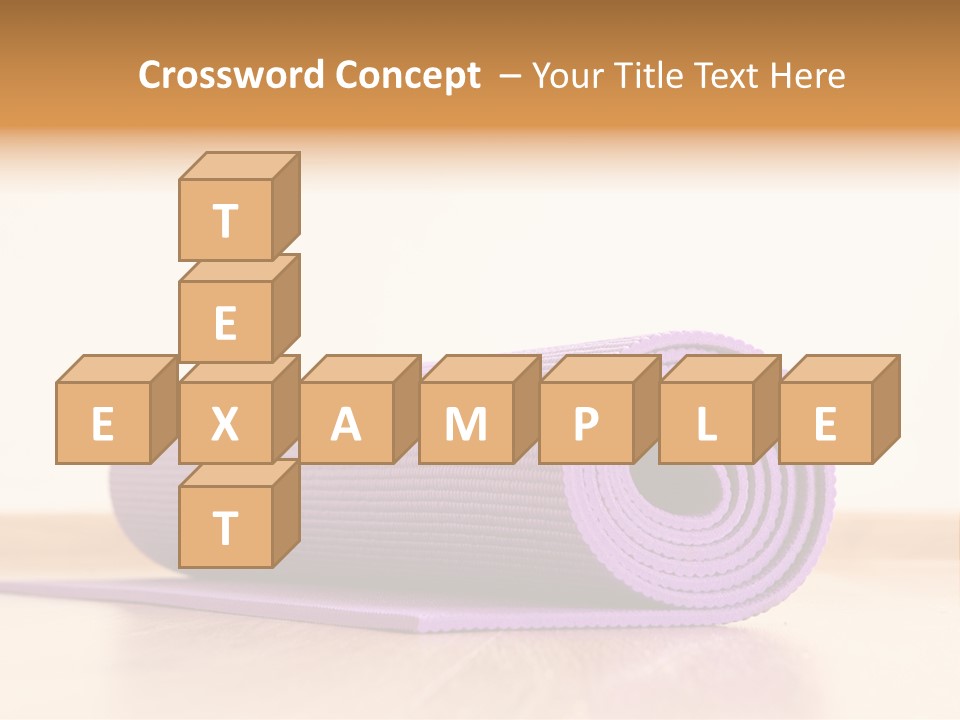 A Yoga Mat On A Table With A White Background PowerPoint Template