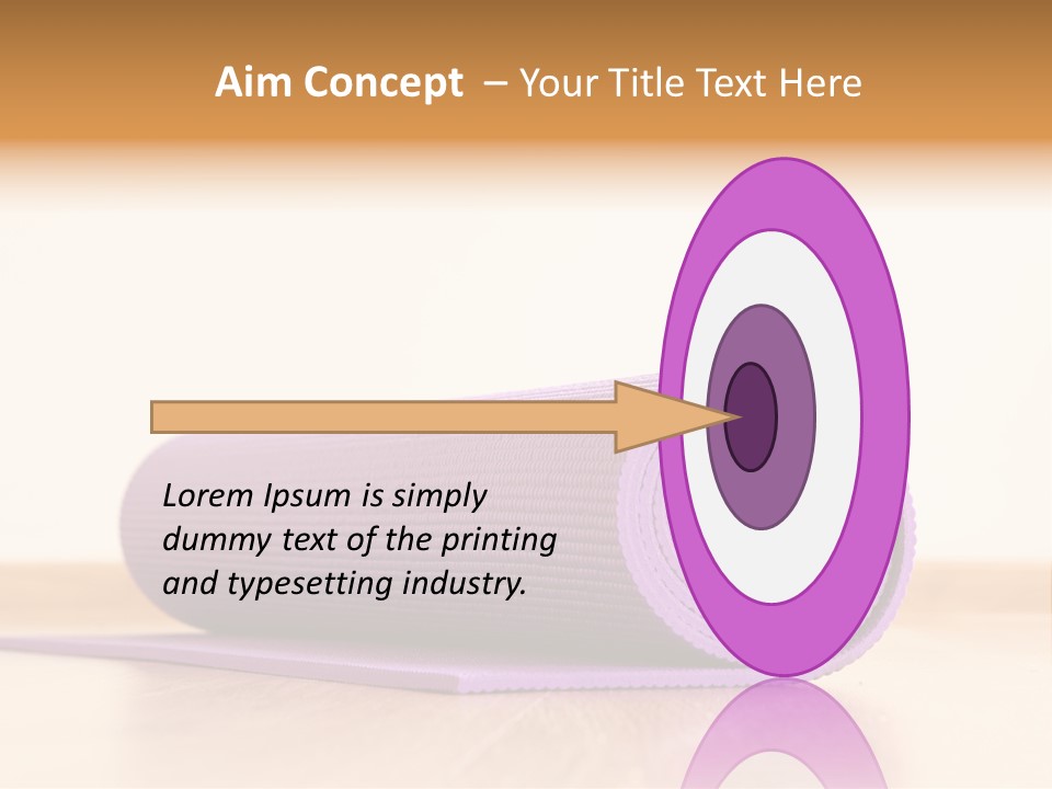 A Yoga Mat On A Table With A White Background PowerPoint Template