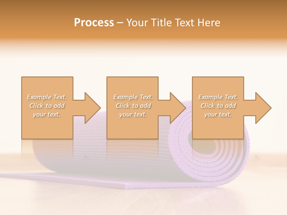 A Yoga Mat On A Table With A White Background PowerPoint Template