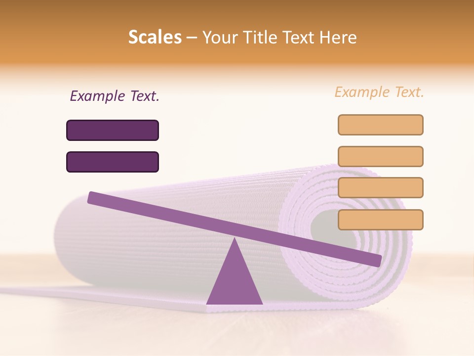 A Yoga Mat On A Table With A White Background PowerPoint Template