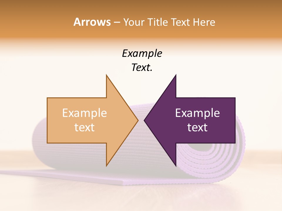 A Yoga Mat On A Table With A White Background PowerPoint Template