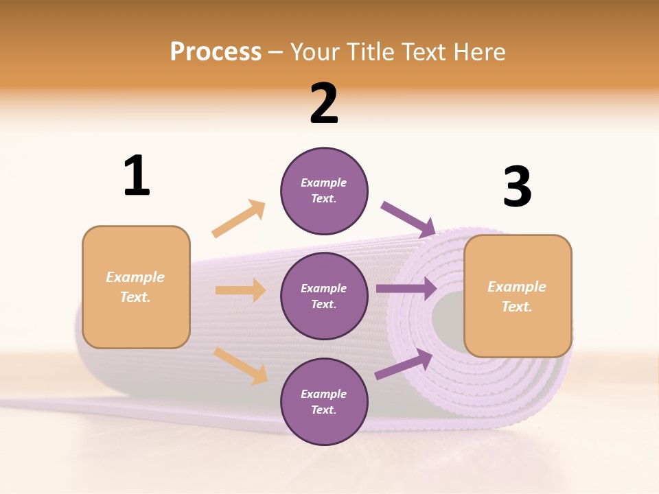 A Yoga Mat On A Table With A White Background PowerPoint Template