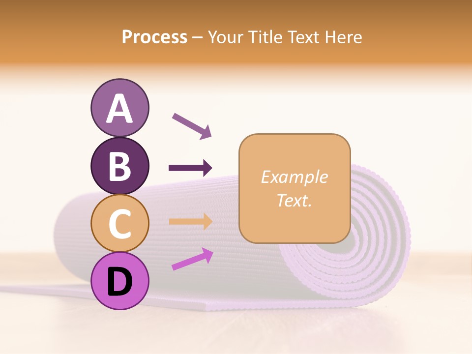 A Yoga Mat On A Table With A White Background PowerPoint Template