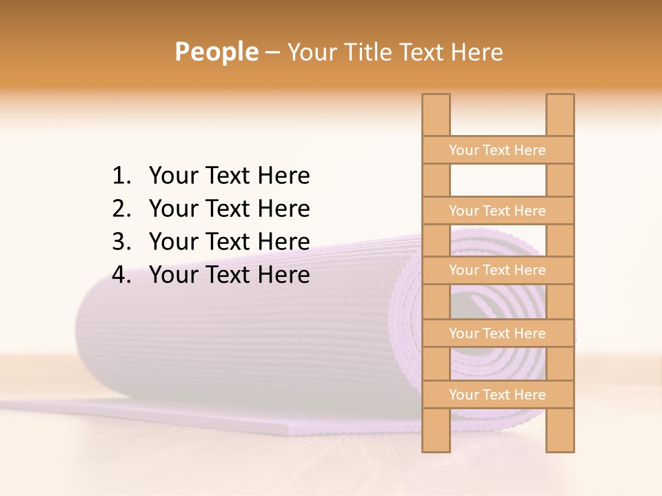 A Yoga Mat On A Table With A White Background PowerPoint Template