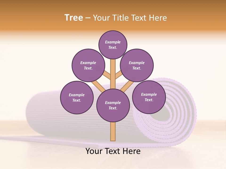 A Yoga Mat On A Table With A White Background PowerPoint Template