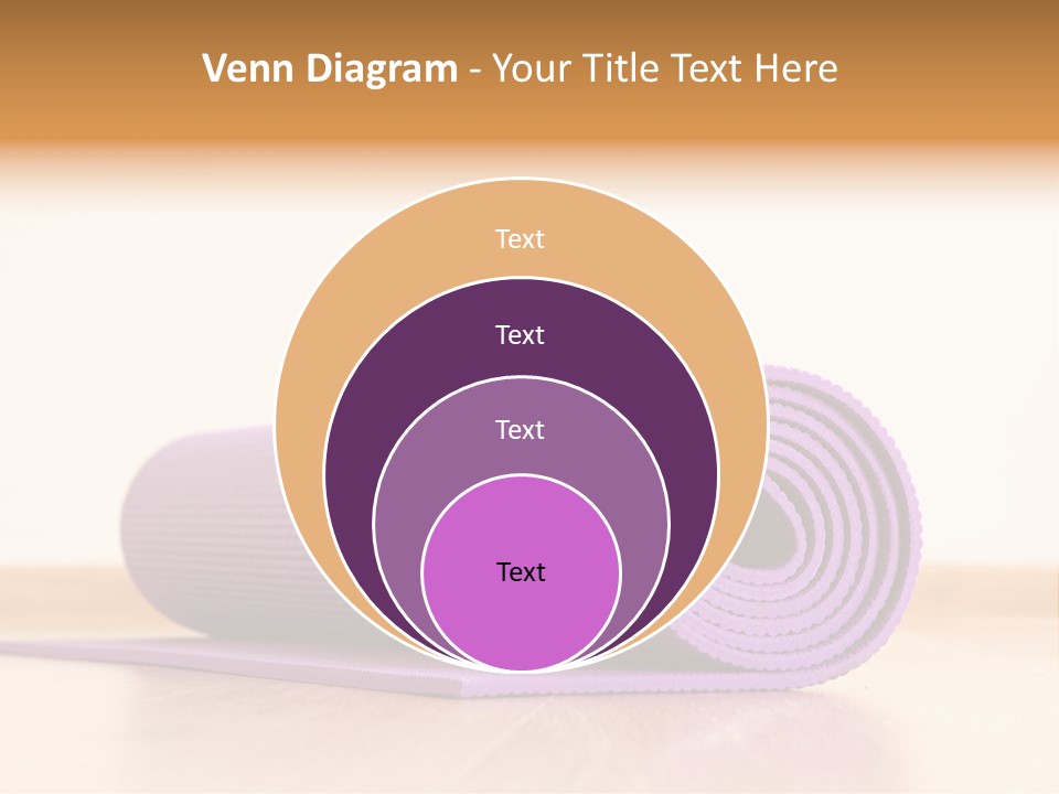 A Yoga Mat On A Table With A White Background PowerPoint Template