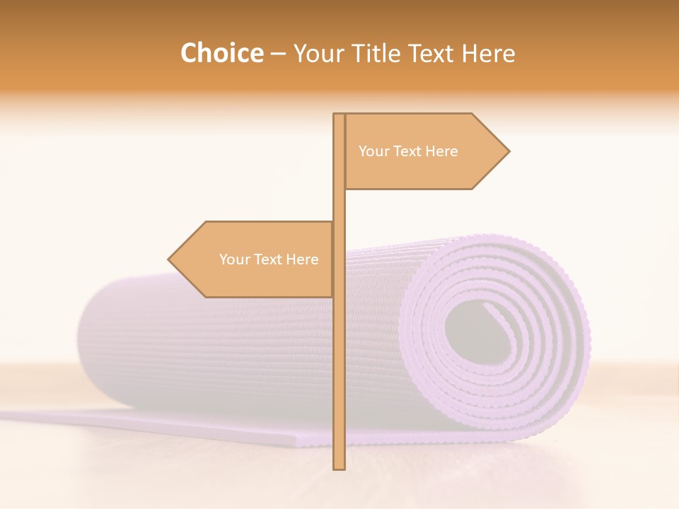 A Yoga Mat On A Table With A White Background PowerPoint Template