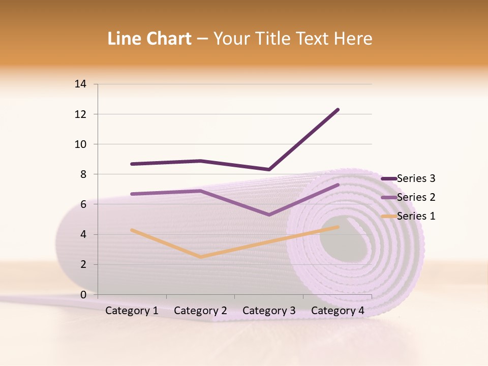 A Yoga Mat On A Table With A White Background PowerPoint Template