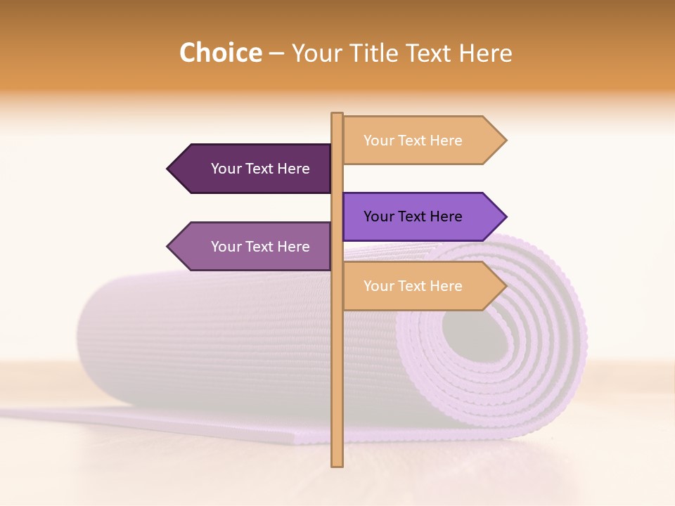 A Yoga Mat On A Table With A White Background PowerPoint Template