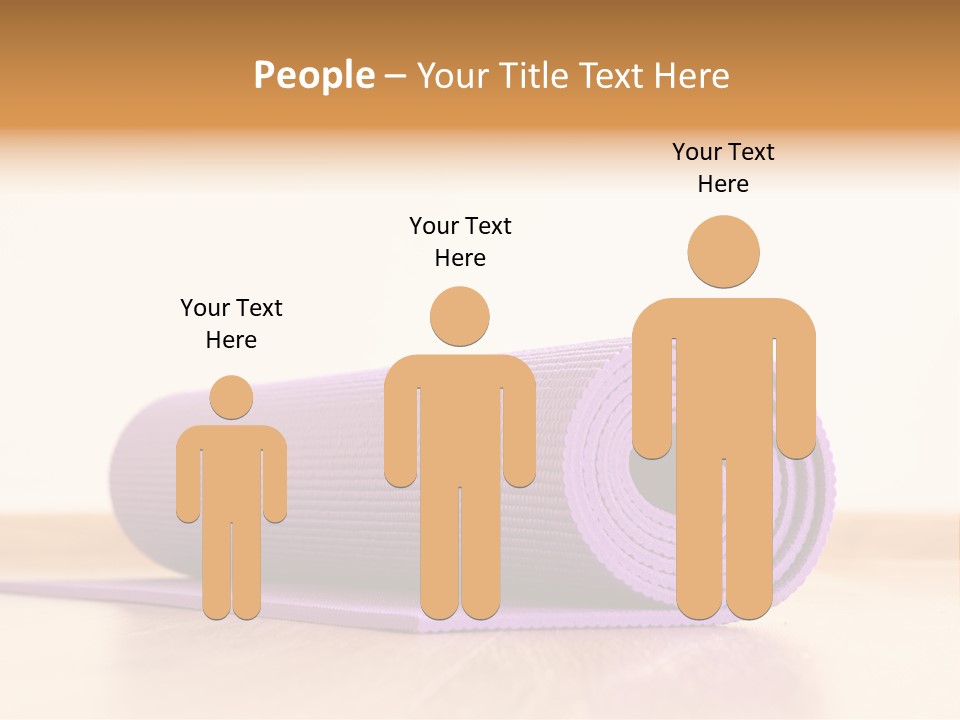 A Yoga Mat On A Table With A White Background PowerPoint Template