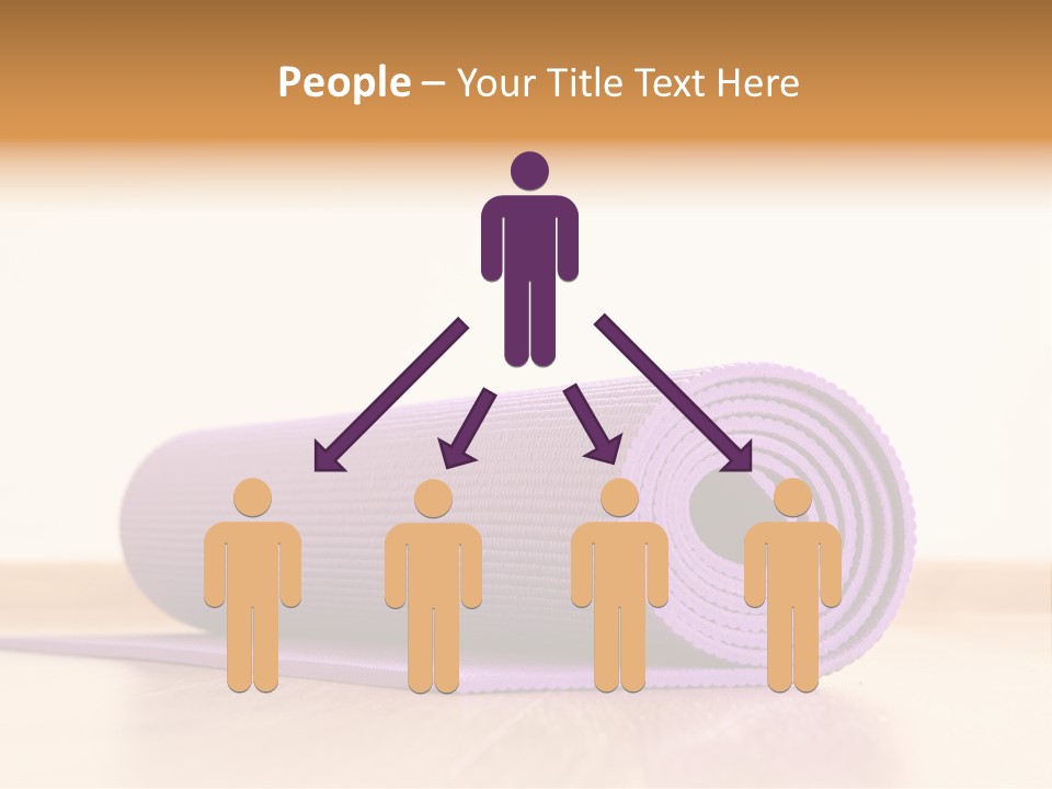 A Yoga Mat On A Table With A White Background PowerPoint Template