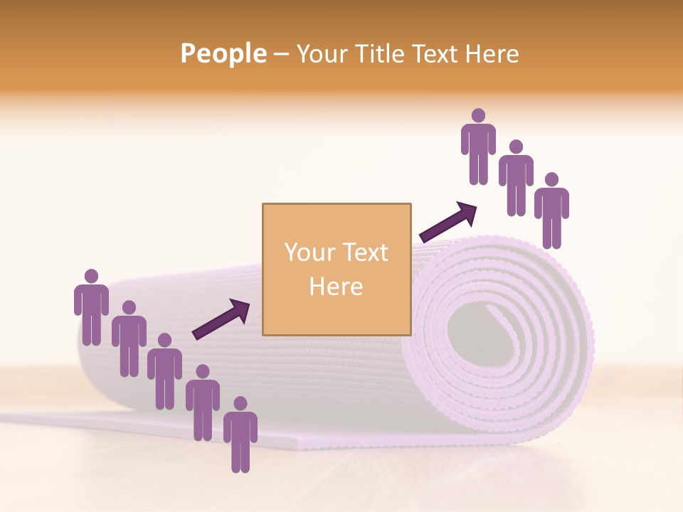 A Yoga Mat On A Table With A White Background PowerPoint Template